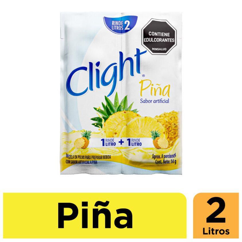 Bebida refrescante CLIGHT sin calorías sabor a piña (14  gr)