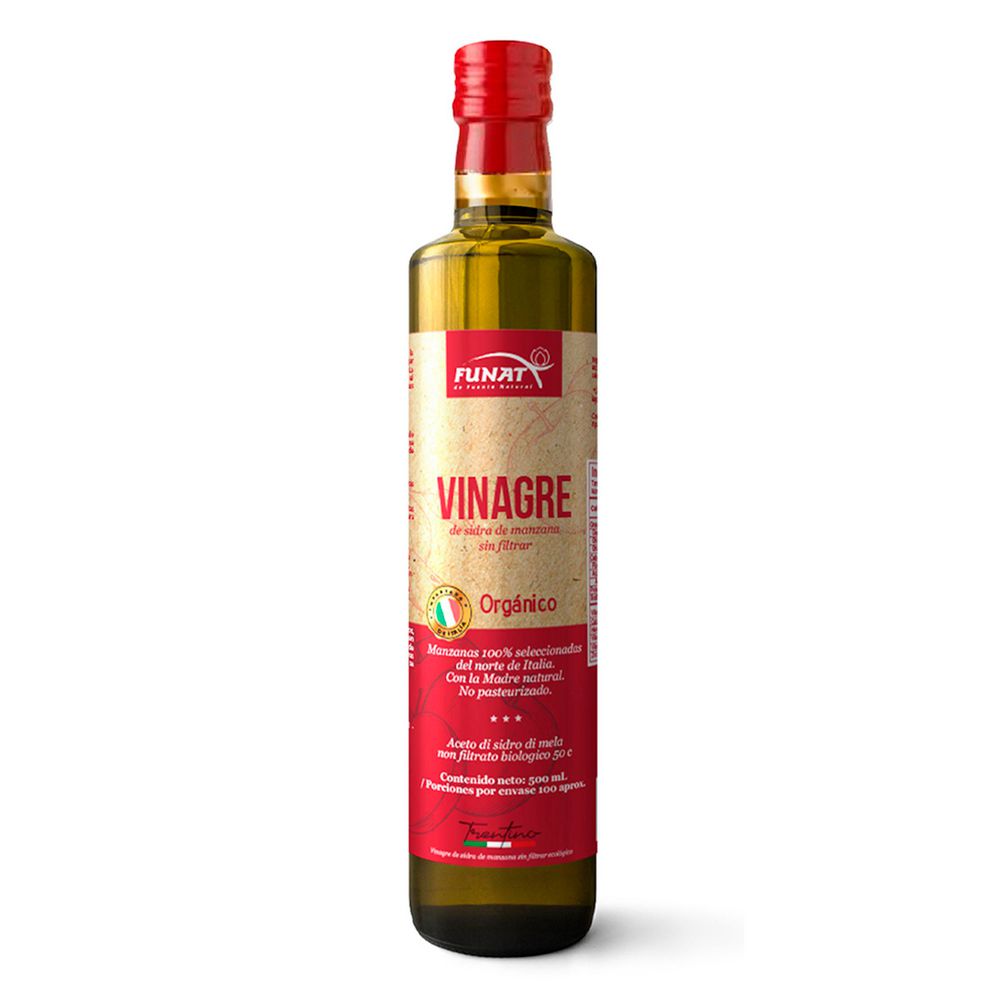 Vinagre de manzana FUNAT orgánico sidra manzana (500  ml)