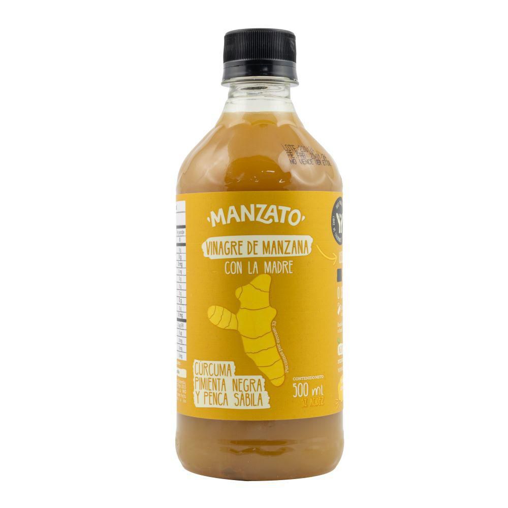 Vinagre de manzana MANZATO cúrcuma (500  ml)
