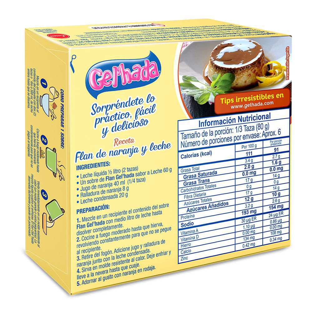 Mezcla en polvo GEL HADA sabor a leche para preparar postre (60  gr) img #2