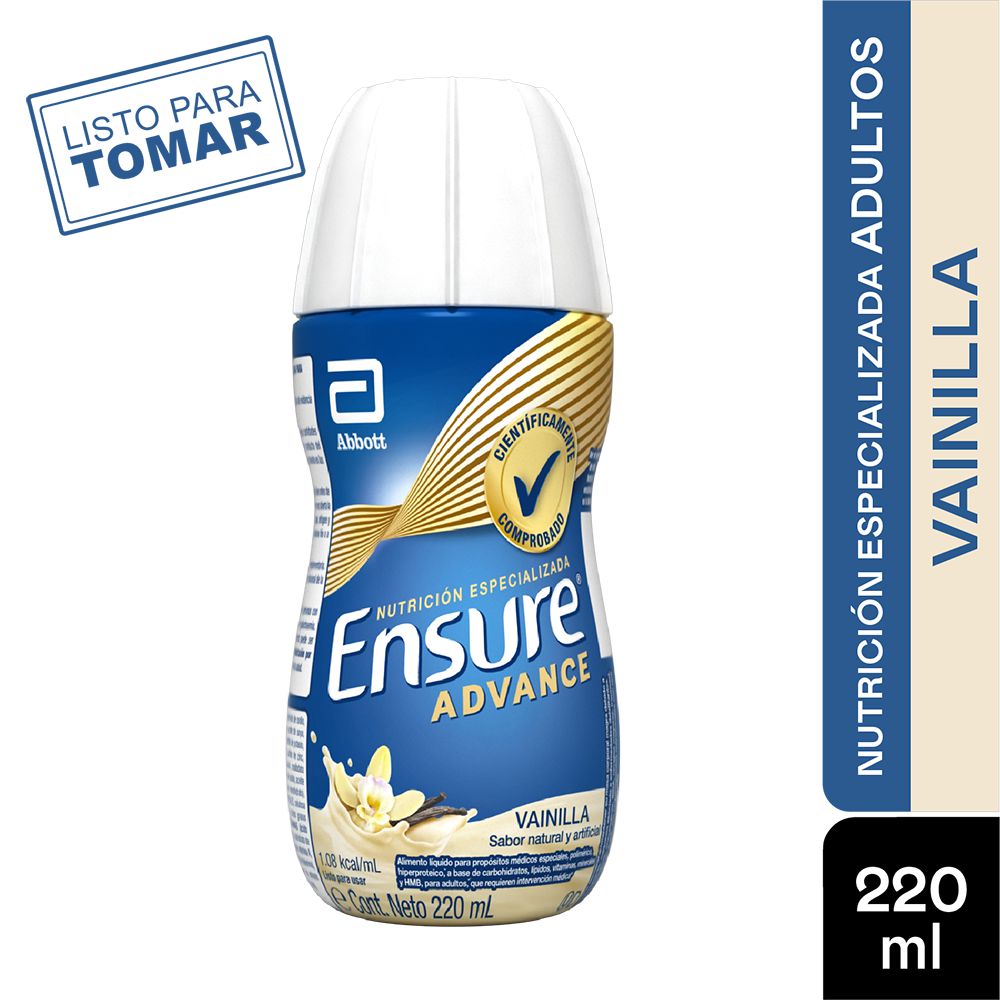 Alimento nutritivo ENSURE liquido vainilla (220  ml)