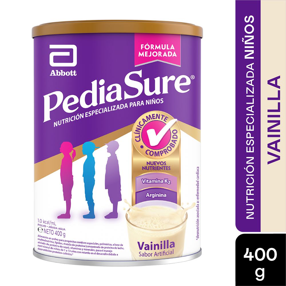 Complemento nutricional PEDIASURE para niños sabor vainilla (400  gr)