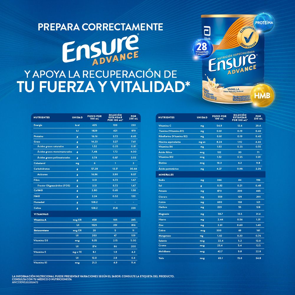 Complemento nutricional ENSURE para adultos sabor a fresa (850  gr) img #6
