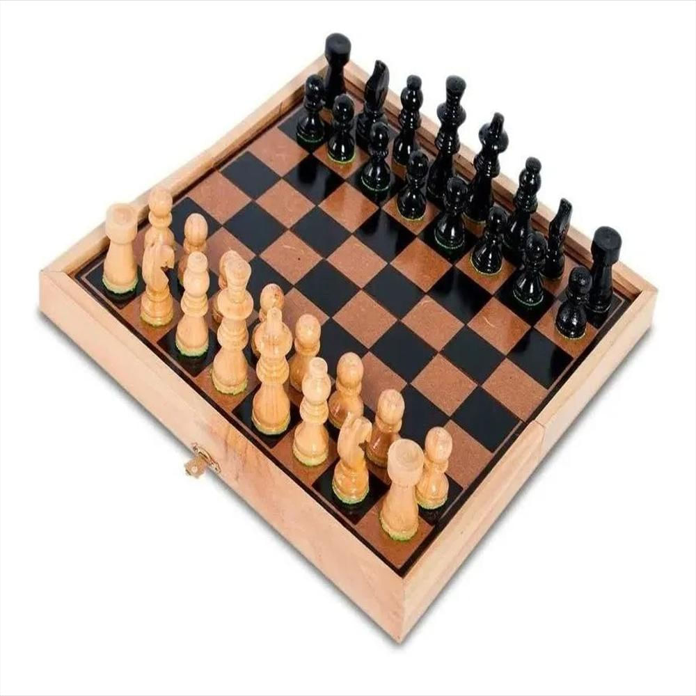Juego Ajedrez Madera Profesional Elegante 25 X 25 Cm img #1