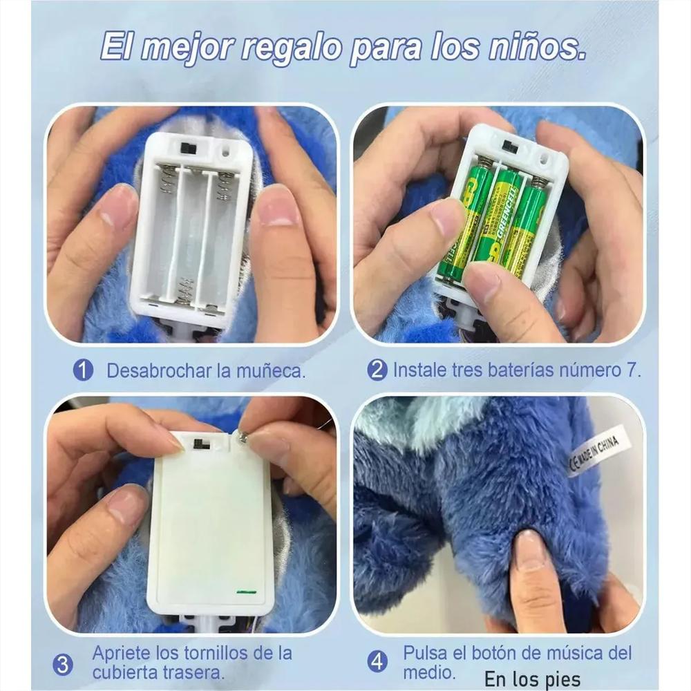 Peluche Durmiente Respira Luz Sonido Calma Ansiedad Estres img #2