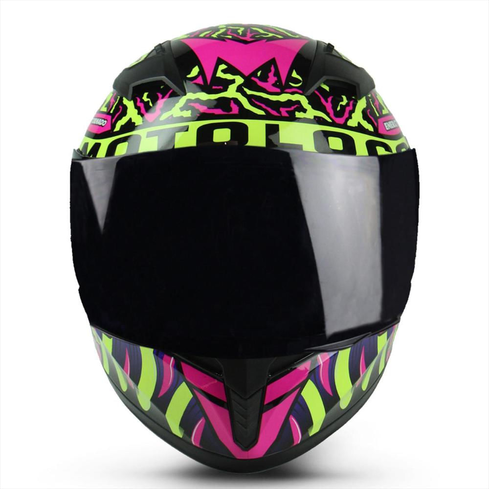 Casco Edge Integral Denver Motoloco Verde Neon Certificado Dot M img #3