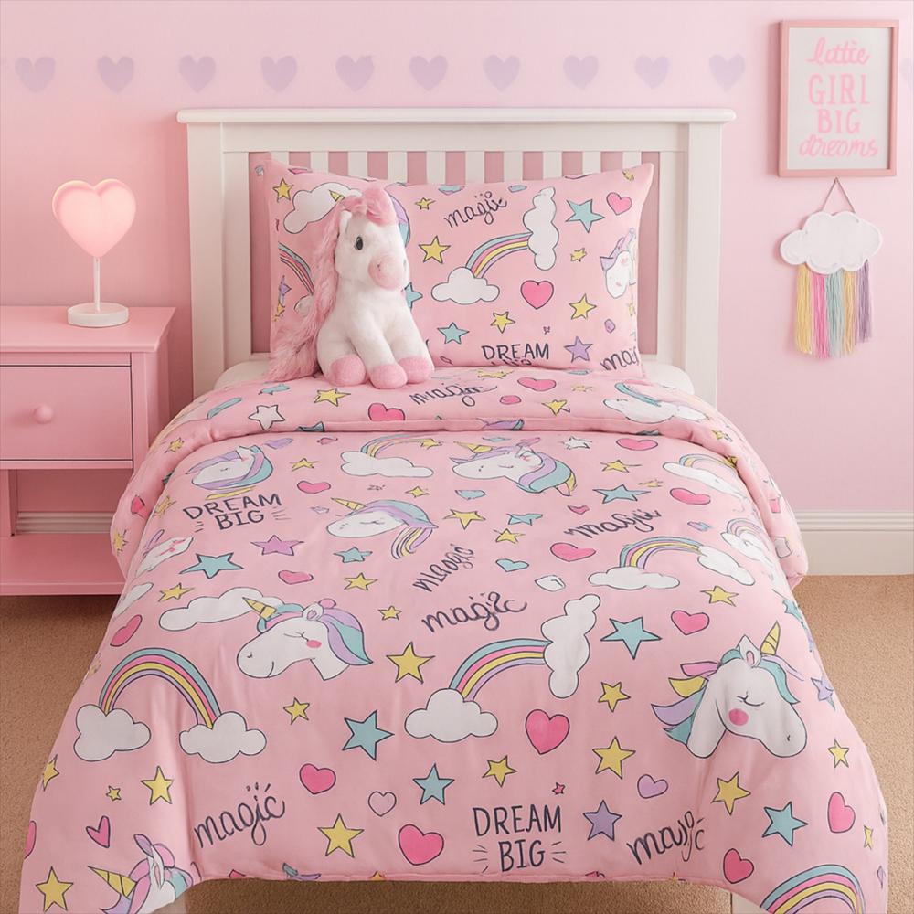 Juego De Sabanas Infantil Unicornios img #1