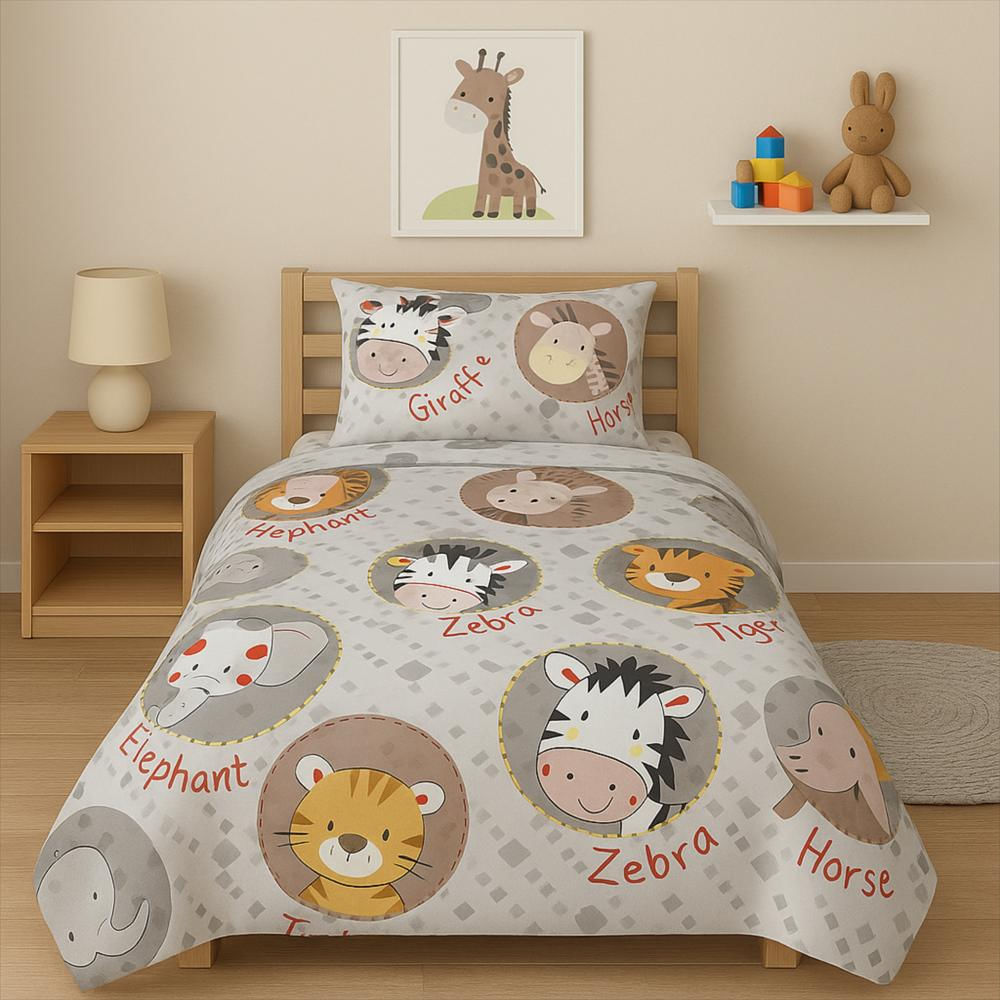Juego De Sabanas Infantil Zoo img #1
