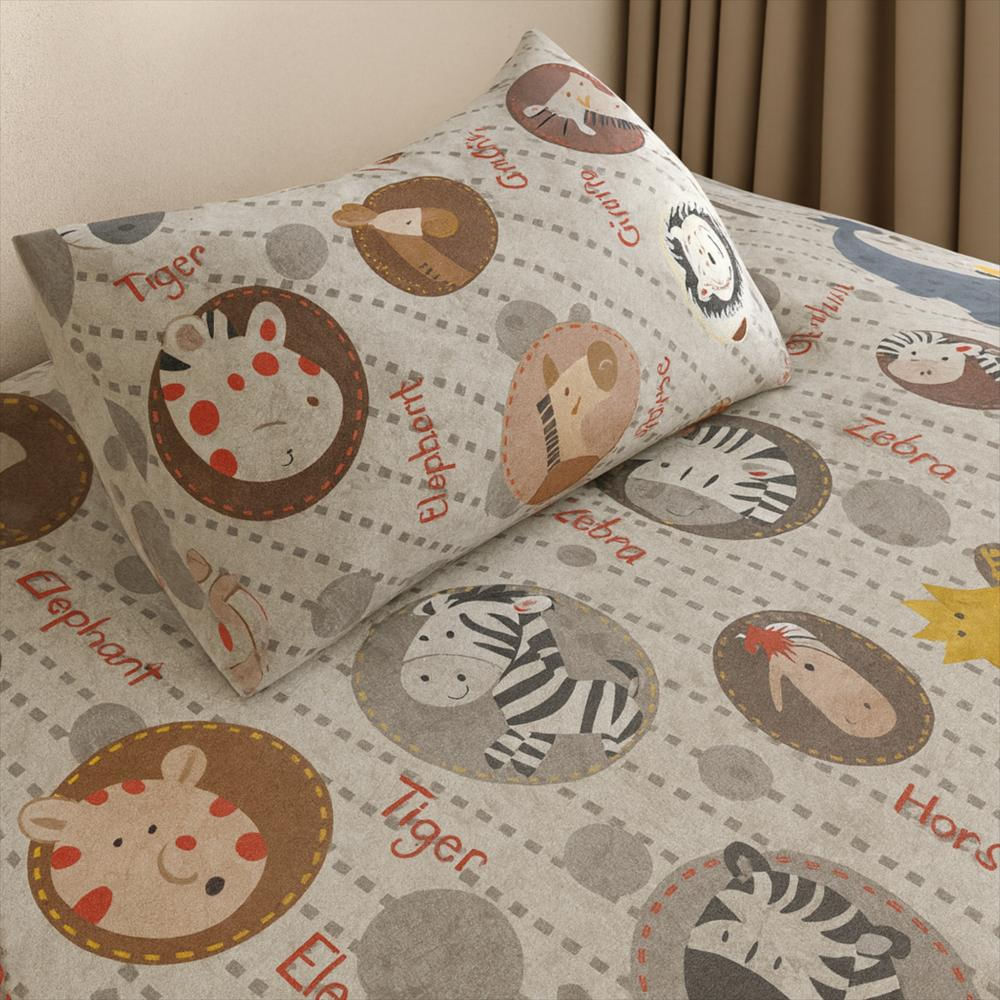 Juego De Sabanas Infantil Zoo img #2