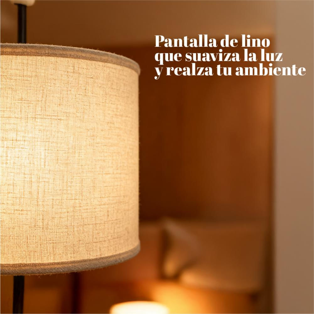 Lámpara De Piso Pie Bombillo 3 Tonos Moderna Hogar img #4
