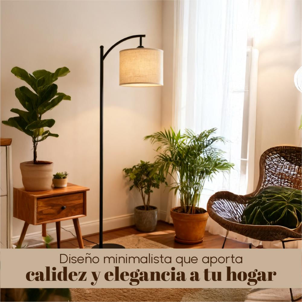 Lámpara De Piso Pie Bombillo 3 Tonos Moderna Hogar img #5