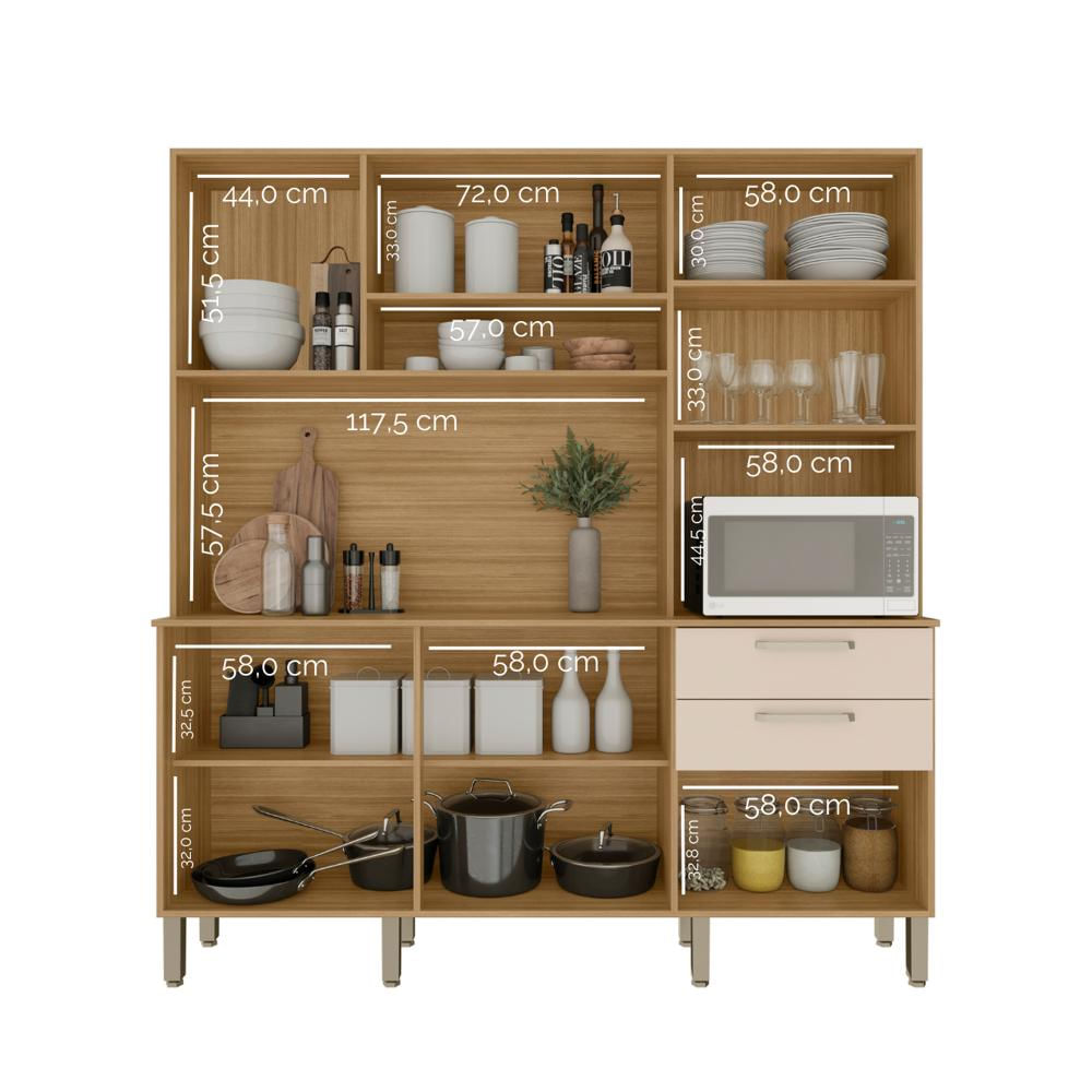 Alacena De Cocina Con 6 Puertas Y 2 Cajones Telescópicos img #4