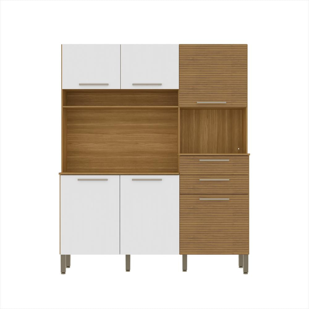 Alacena De Cocina Mdf 200 Cm Con Espacio Para Microondas img #1