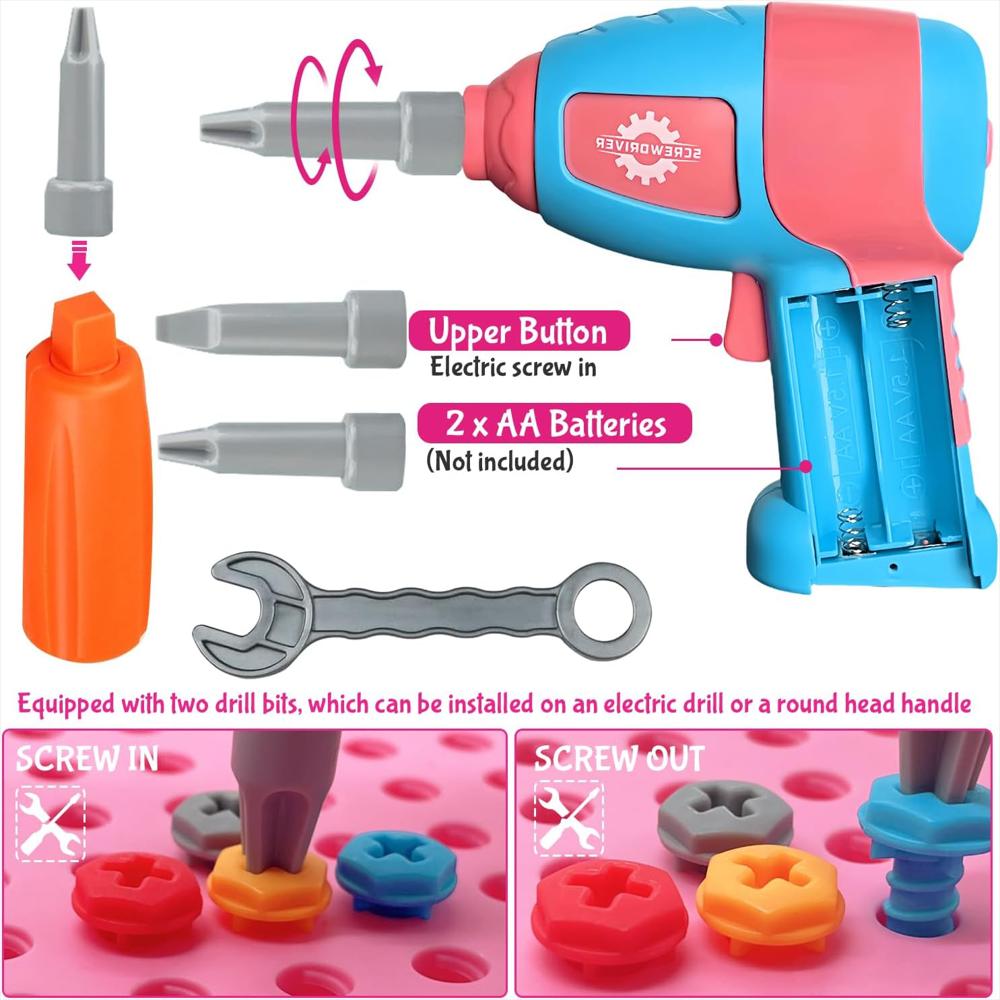 Juguete Taladro Infantil De Unicornio Con Piezas Armables img #4