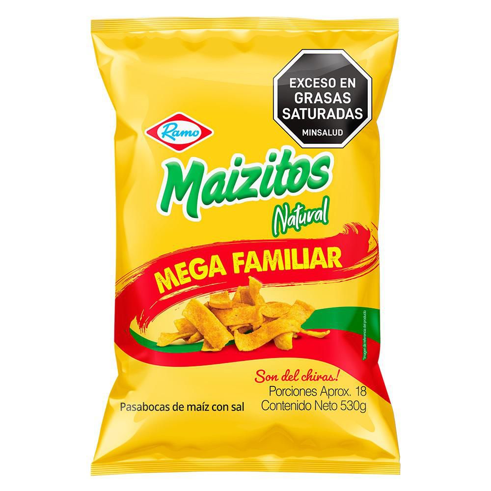 Pasabocas maizitos RAMO natural mega familiar (530  gr)
