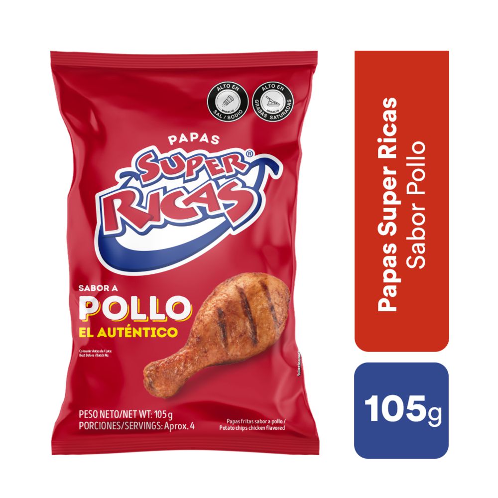 Papas SUPER RICAS sabor pollo (105  gr) img #1