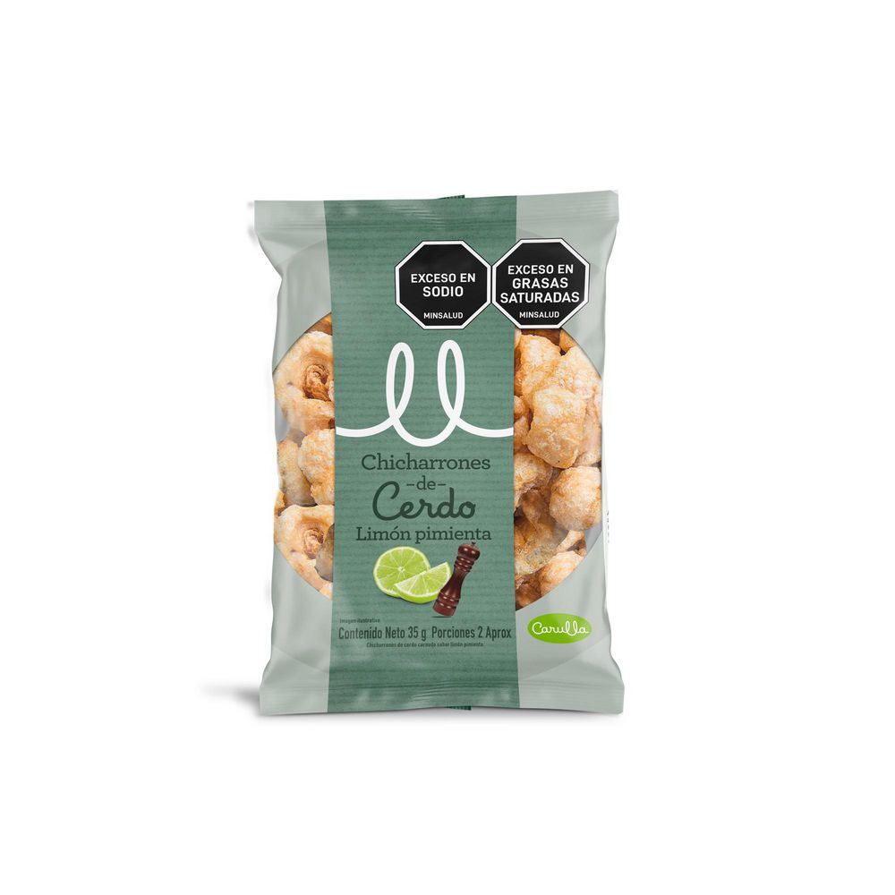 Chicharrón CARULLA de cerdo limón pimienta (35  gr) img #1