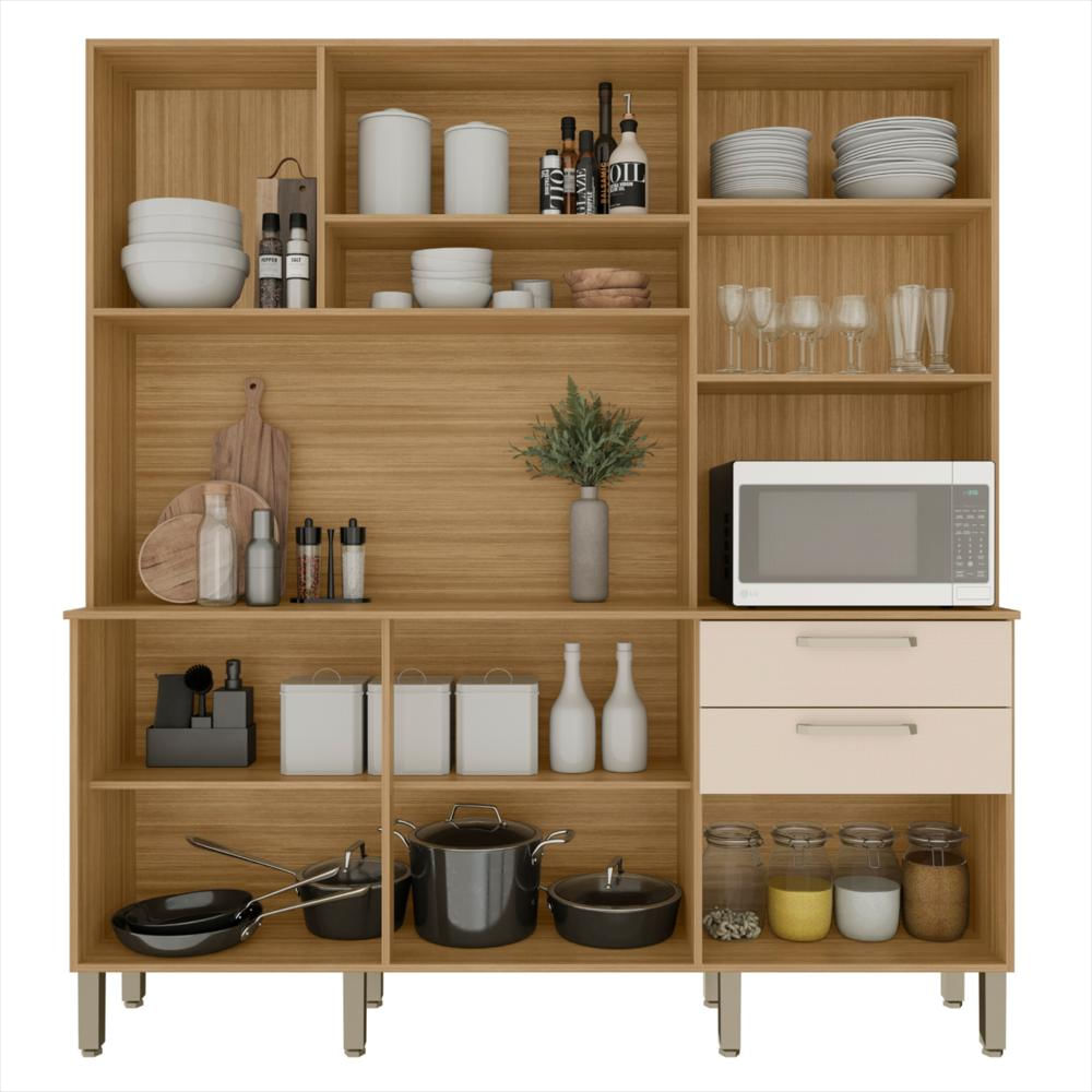 Alacena Ferrara Plus 6P Castaño Beige Texturizado img #3
