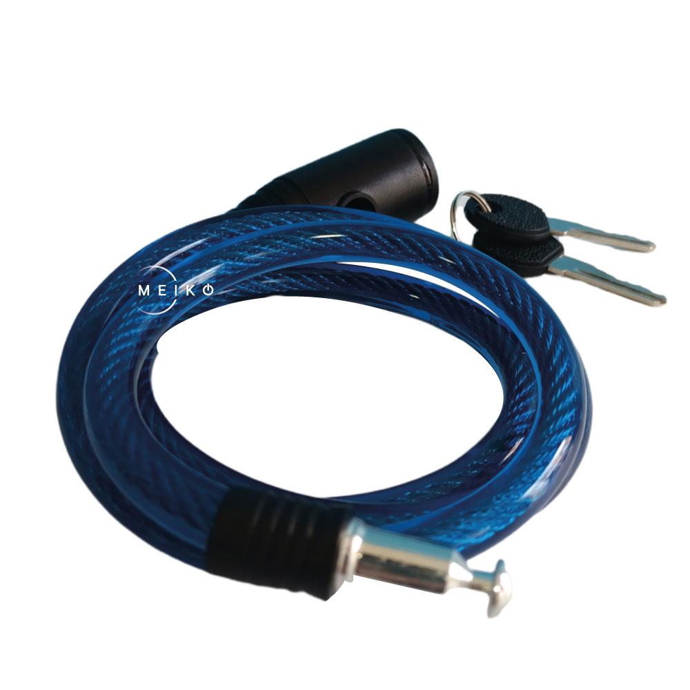 Guaya Cadena De Seguridad Candado Con Llave Azul img #2