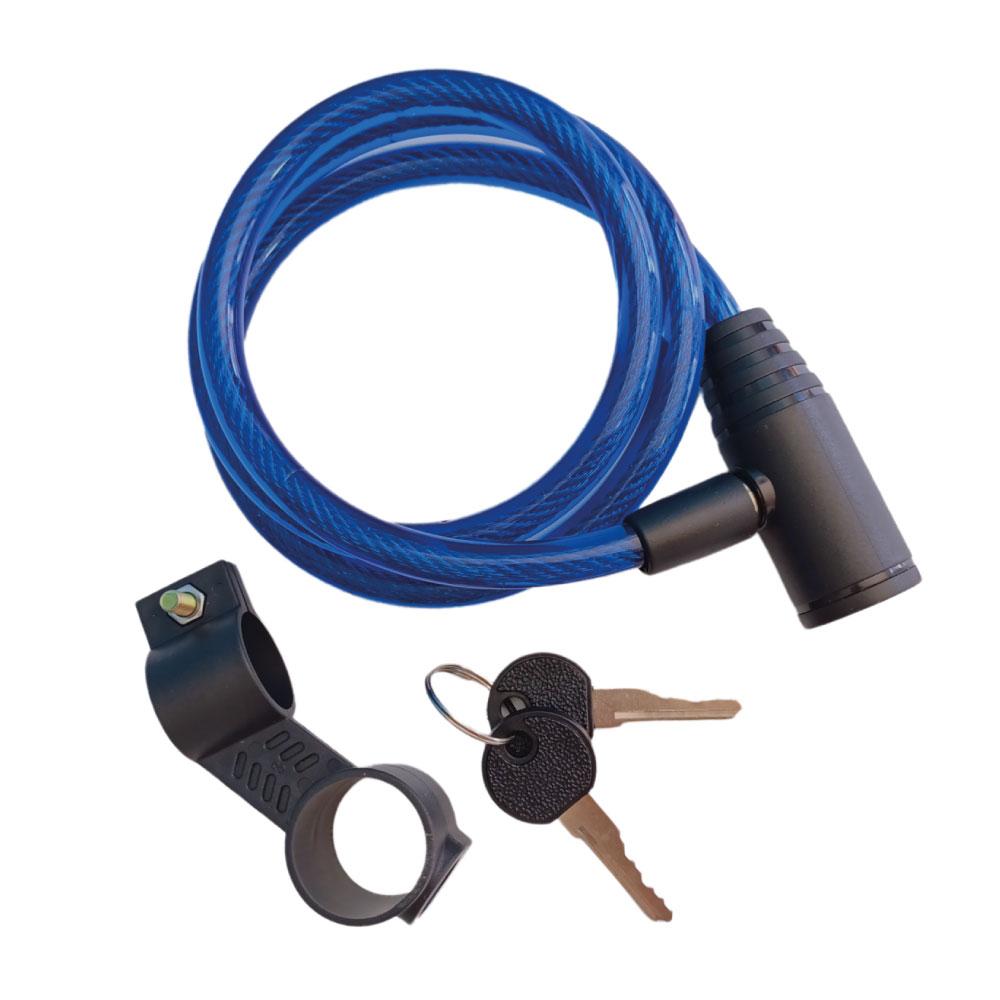 Guaya Cadena De Seguridad Candado Con Llave Azul img #3
