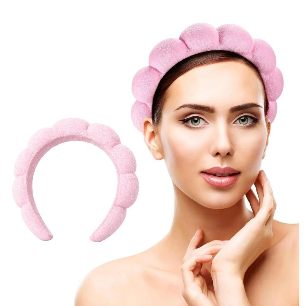 Diadema Balaca Puffy Skincare Rosada img #1