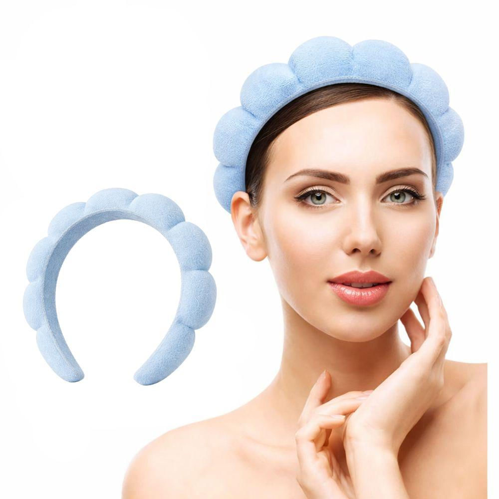 Diadema Balaca Puffy Skincare Azul Claro img #1
