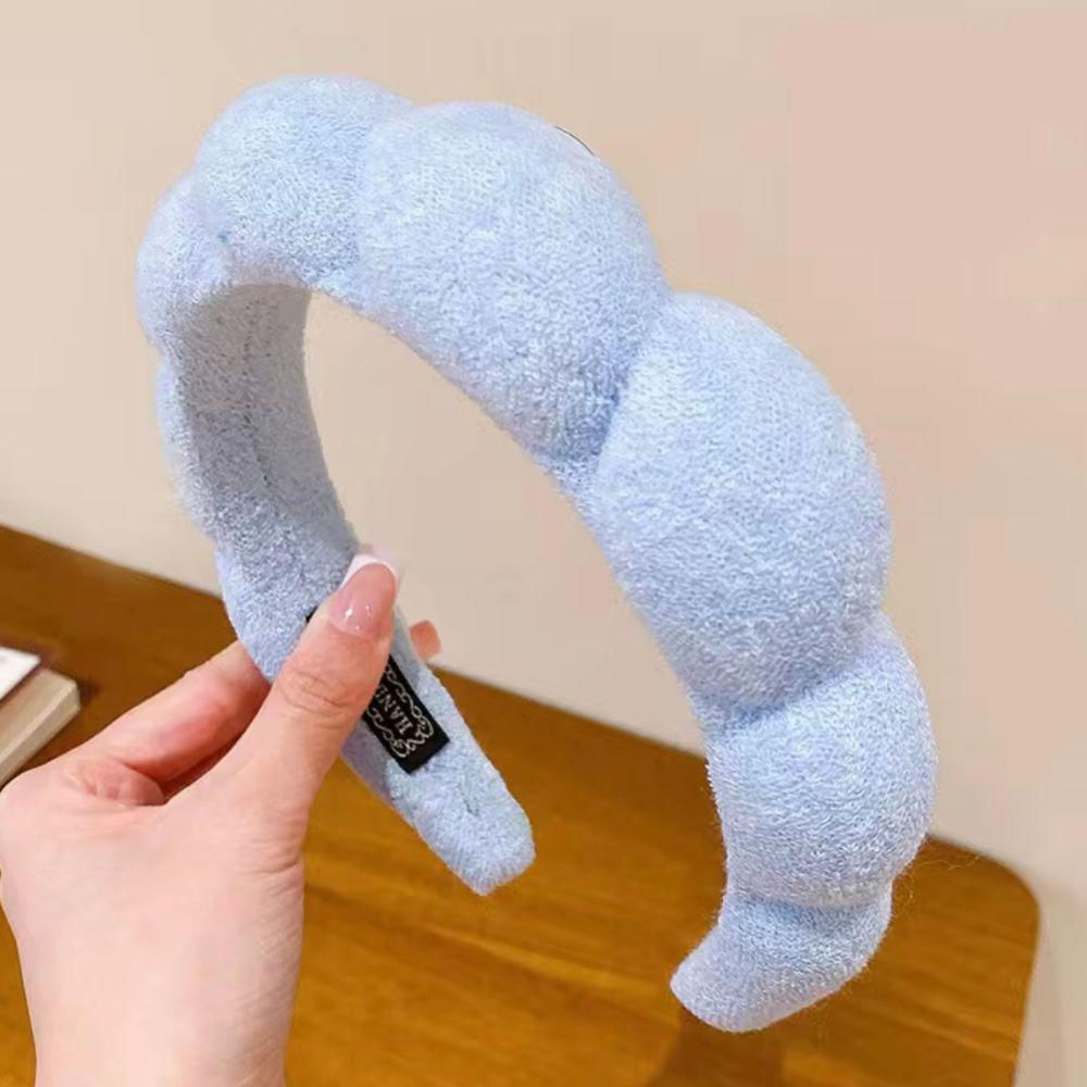 Diadema Balaca Puffy Skincare Azul Claro img #3