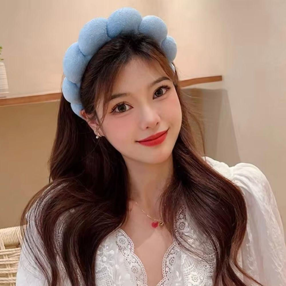 Diadema Balaca Puffy Skincare Azul Claro img #4