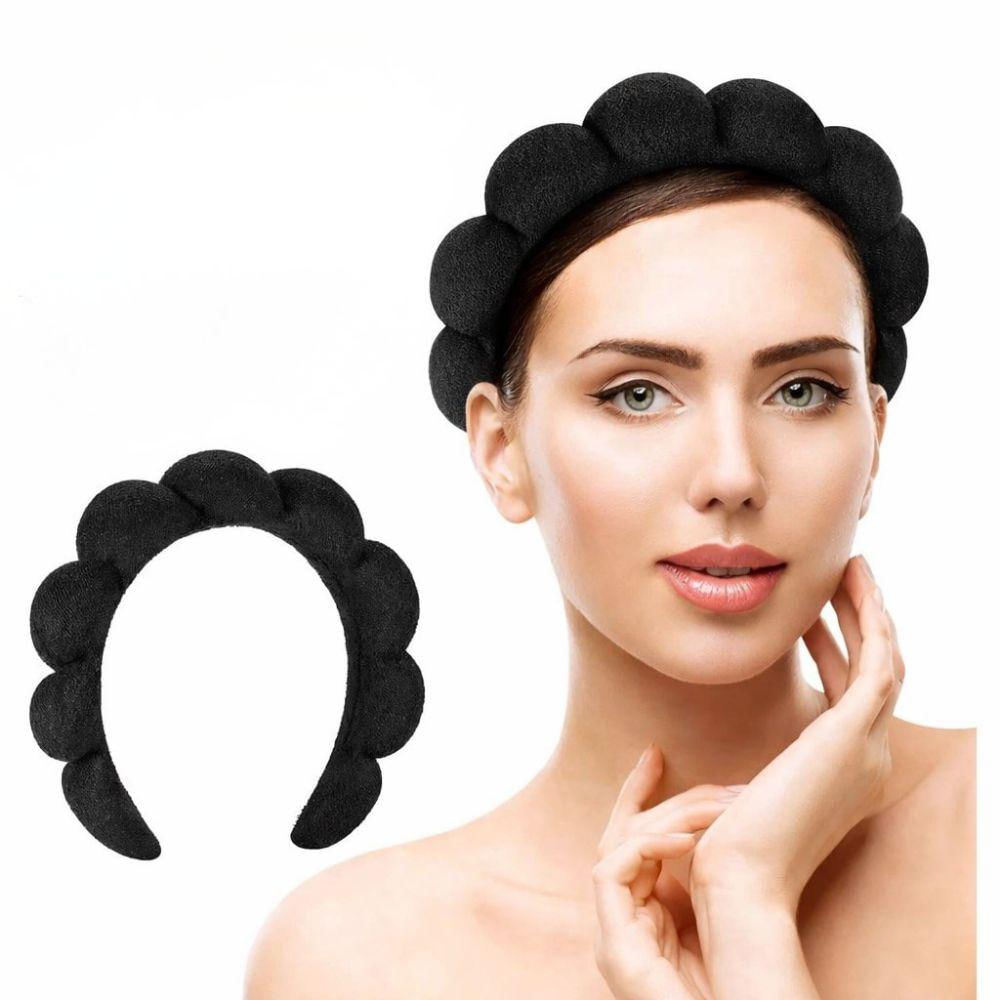 Diadema Balaca Puffy Skincare Negro img #1