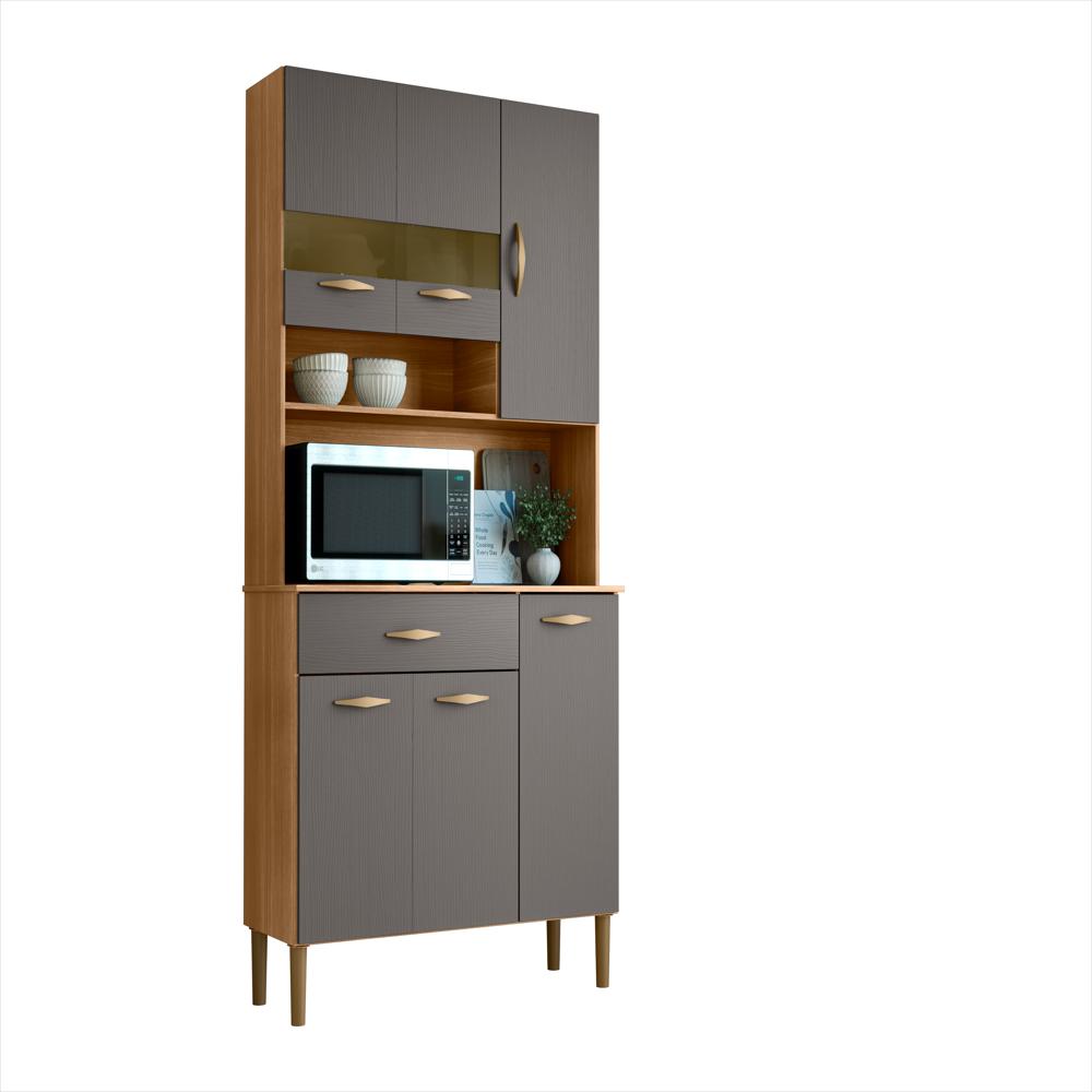 Alacena De Cocina Compacta En Mdf 92 Cm Con Espacio Para Microondas img #1