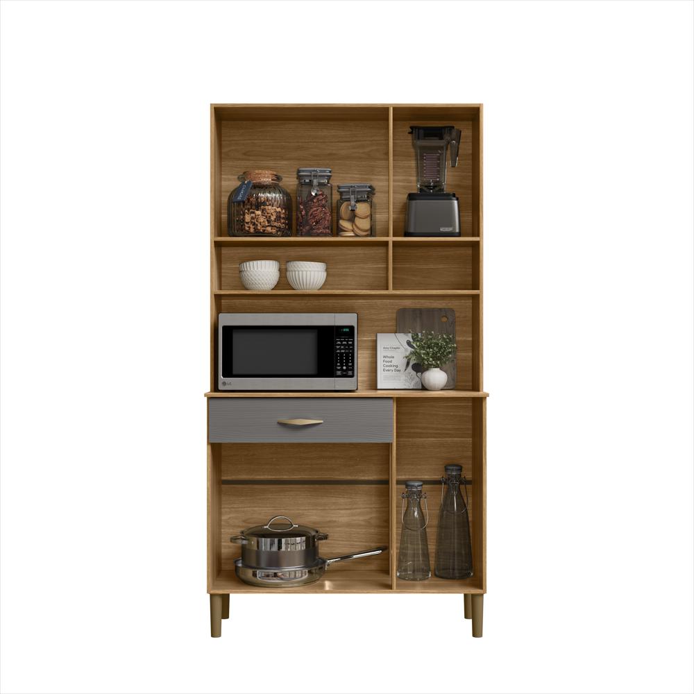 Alacena De Cocina Compacta En Mdf 92 Cm Con Espacio Para Microondas img #3