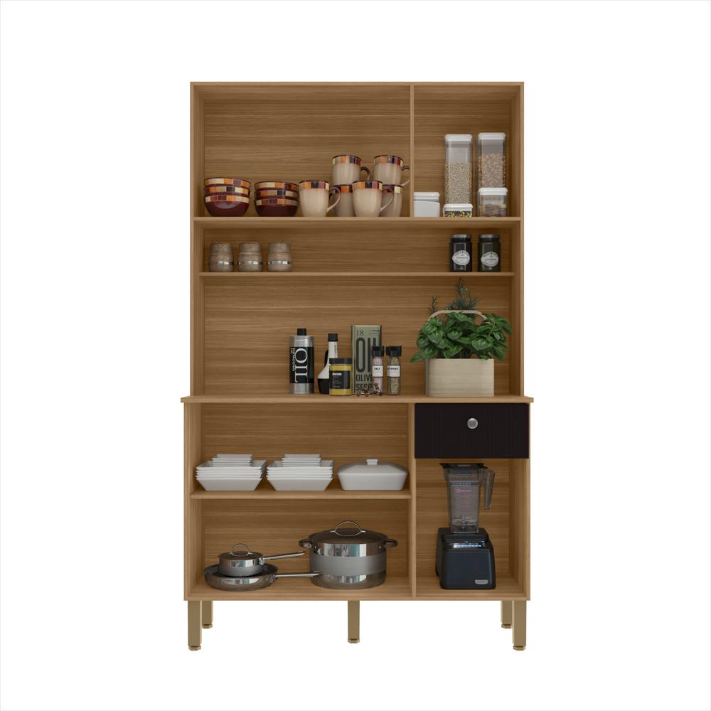 Alacena De Cocina Mdf 121 Cm Con 6 Puertas Y 1 Cajón img #2