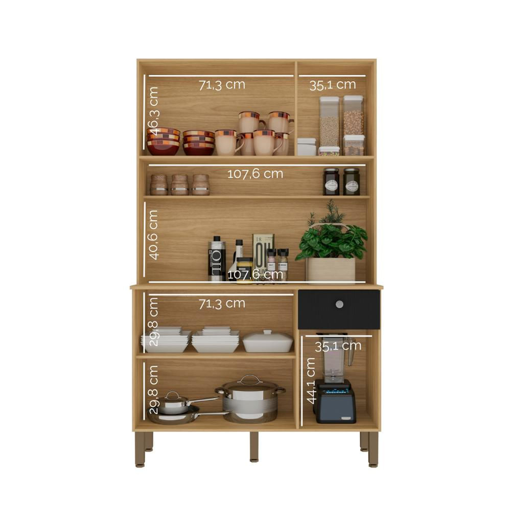 Alacena De Cocina Mdf 121 Cm Con 6 Puertas Y 1 Cajón img #4