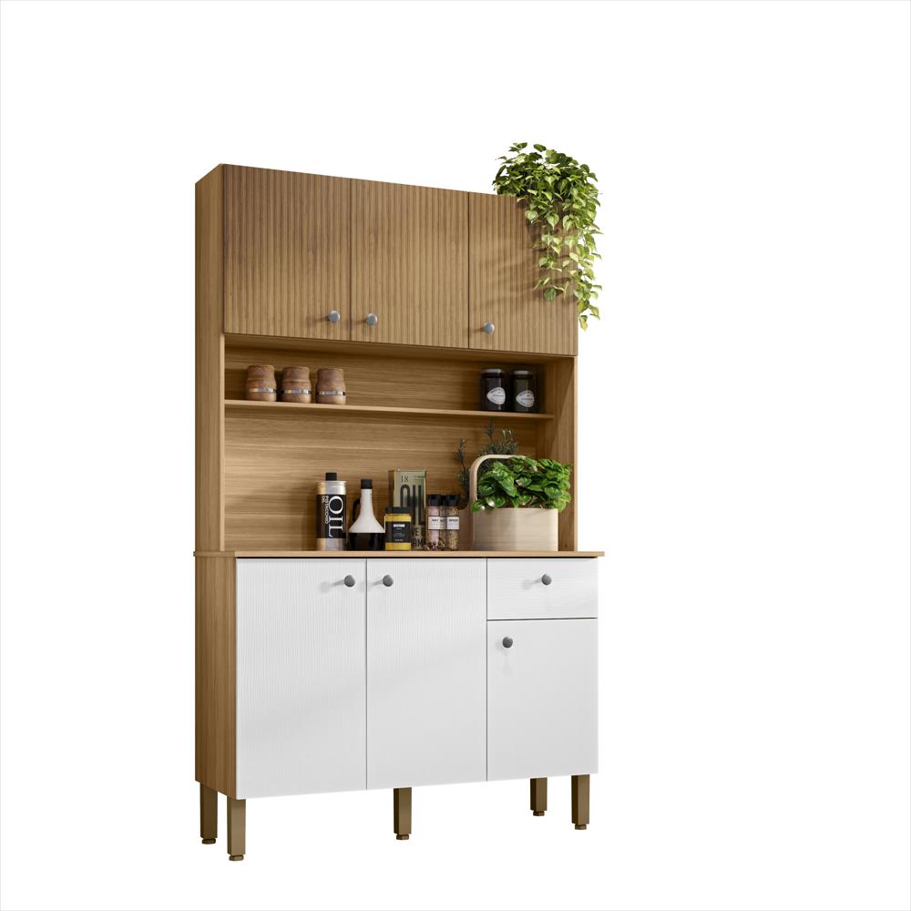 Mueble De Cocina Compacto 185 Cm Alto Con Cajón Telescópico img #1