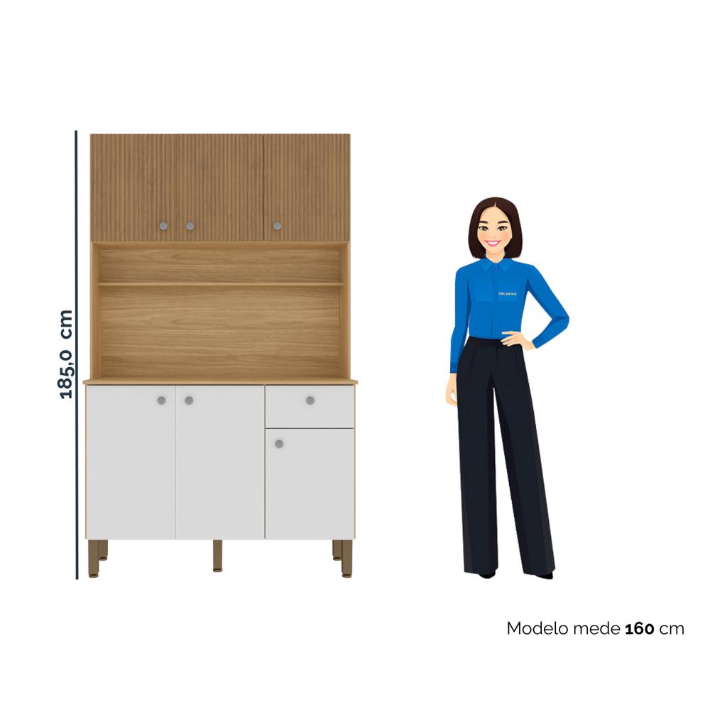 Mueble De Cocina Compacto 185 Cm Alto Con Cajón Telescópico img #5