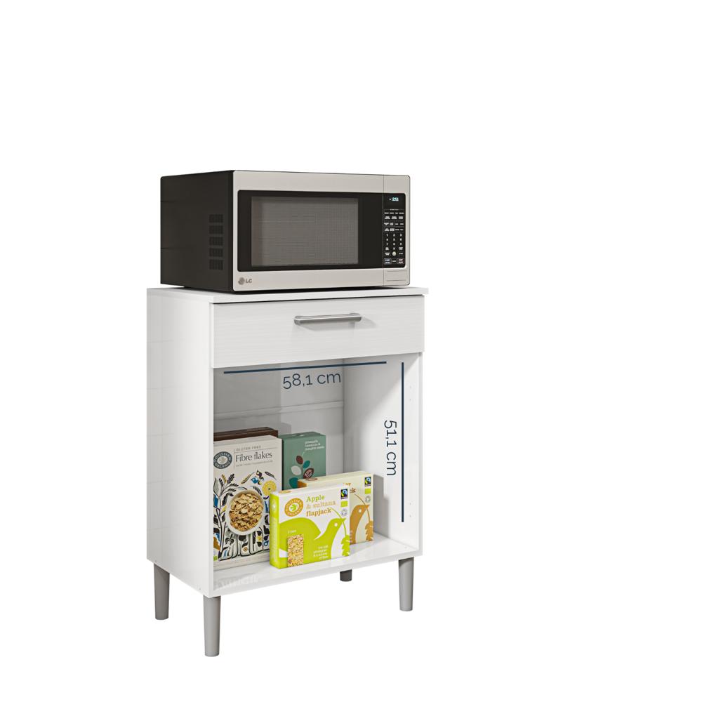 Gabinete Auxiliar De Cocina Para Microondas Con 2 Puertas Y Cajón img #2
