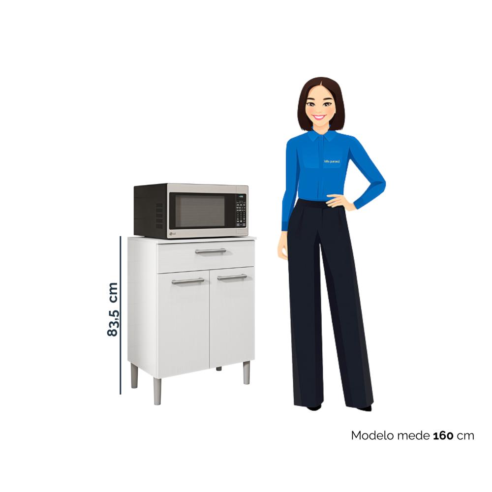 Gabinete Auxiliar De Cocina Para Microondas Con 2 Puertas Y Cajón img #3