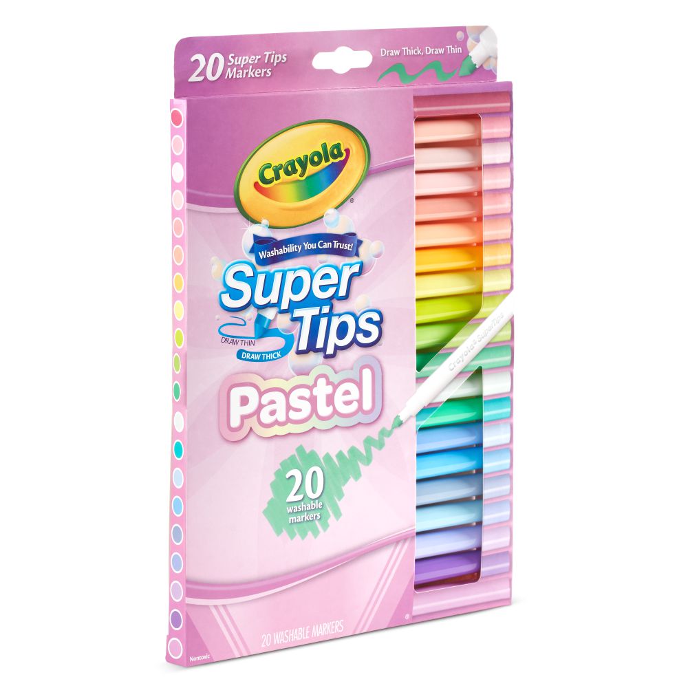 20 Plumones Supertips Pastel Jr CRAYOLA
