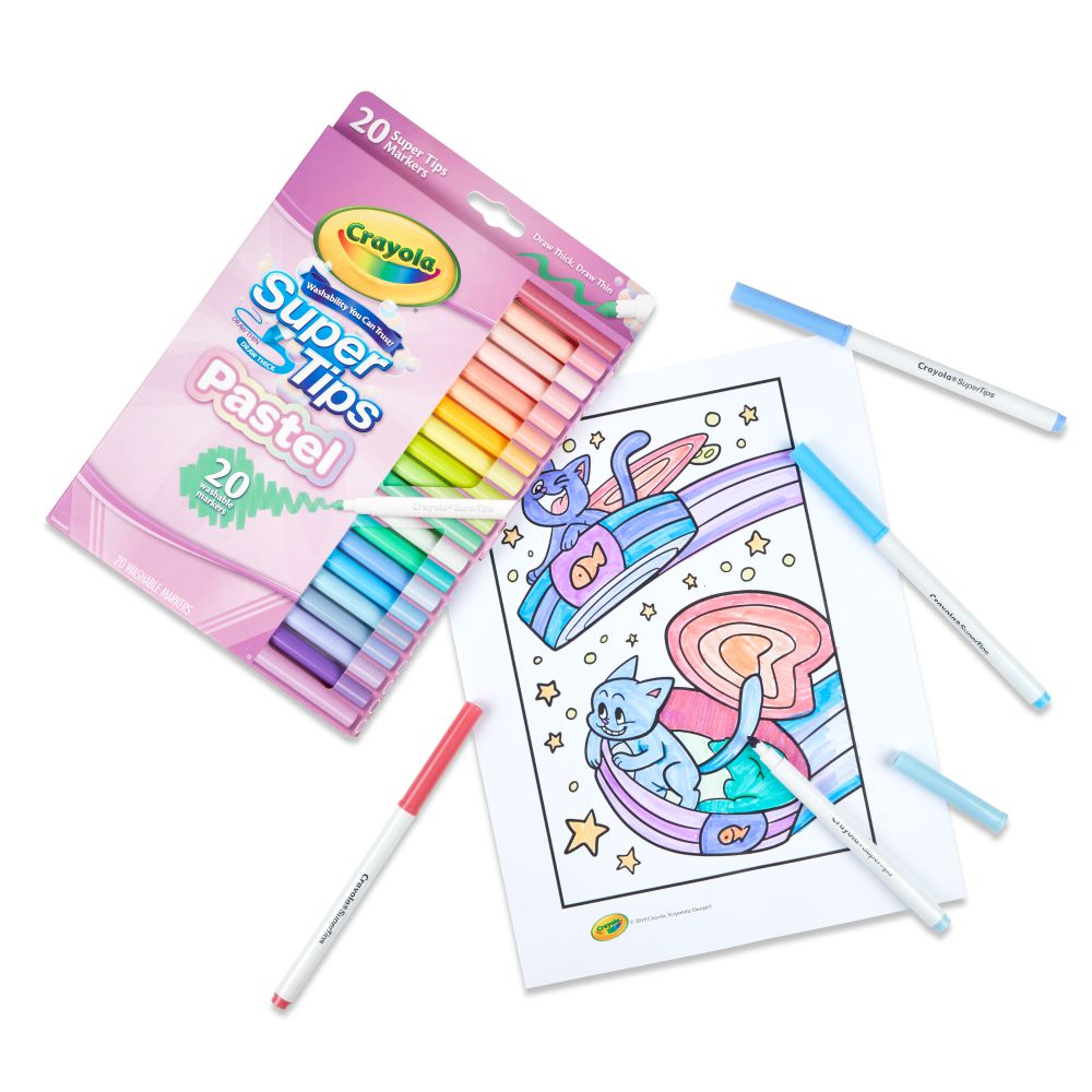 20 Plumones Supertips Pastel Jr CRAYOLA img #2