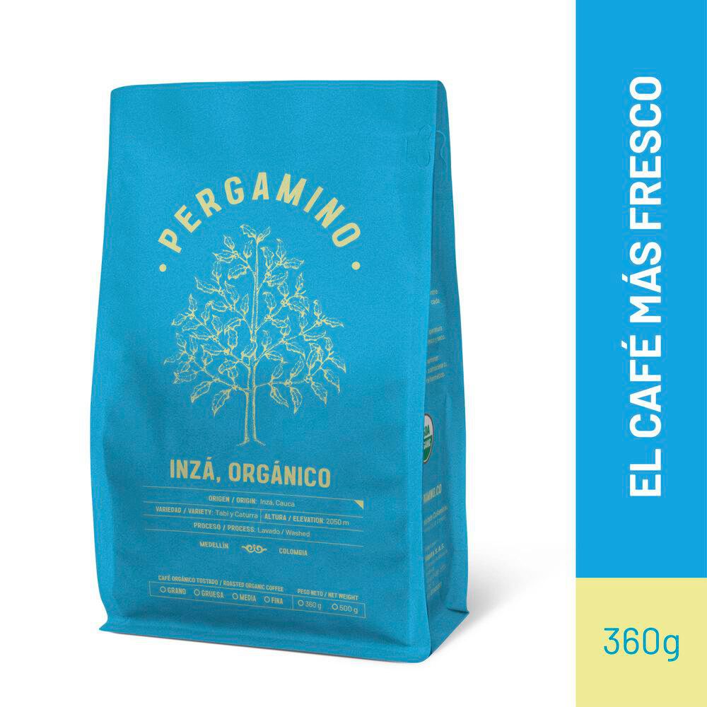 Café PERGAMINO molido Inzá orgánico (360  gr)