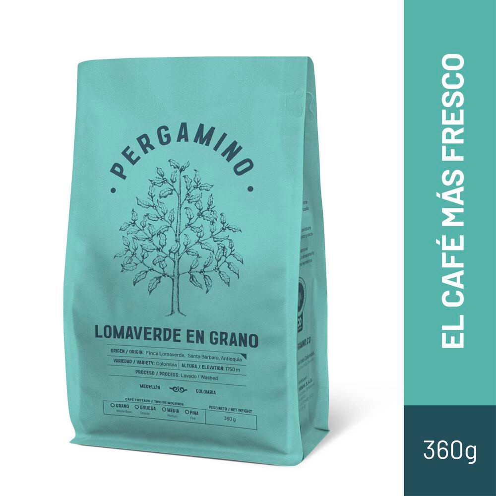 Café PERGAMINO en grano finca Loma verde (360  gr)