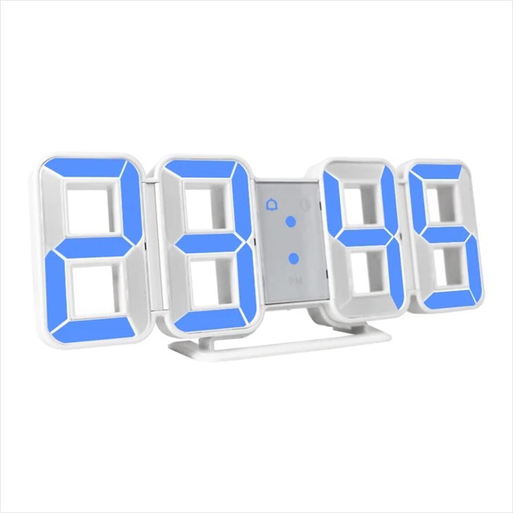 Reloj Digital 2105 Luces Led Con Despertador Y Sensor De Voz Azul img #1