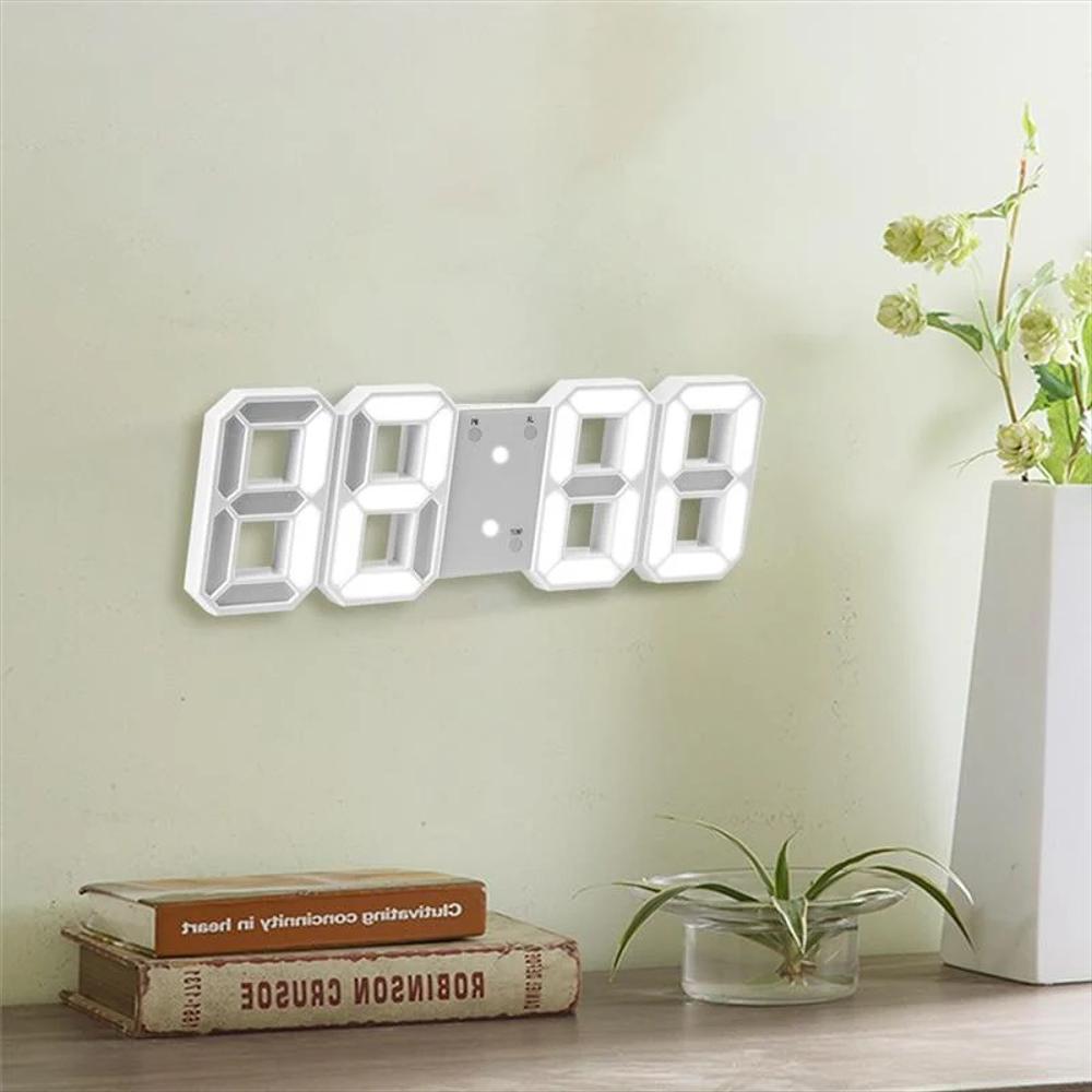 Reloj Digital 2105 Luces Led Con Despertador Y Sensor De Voz Azul img #2