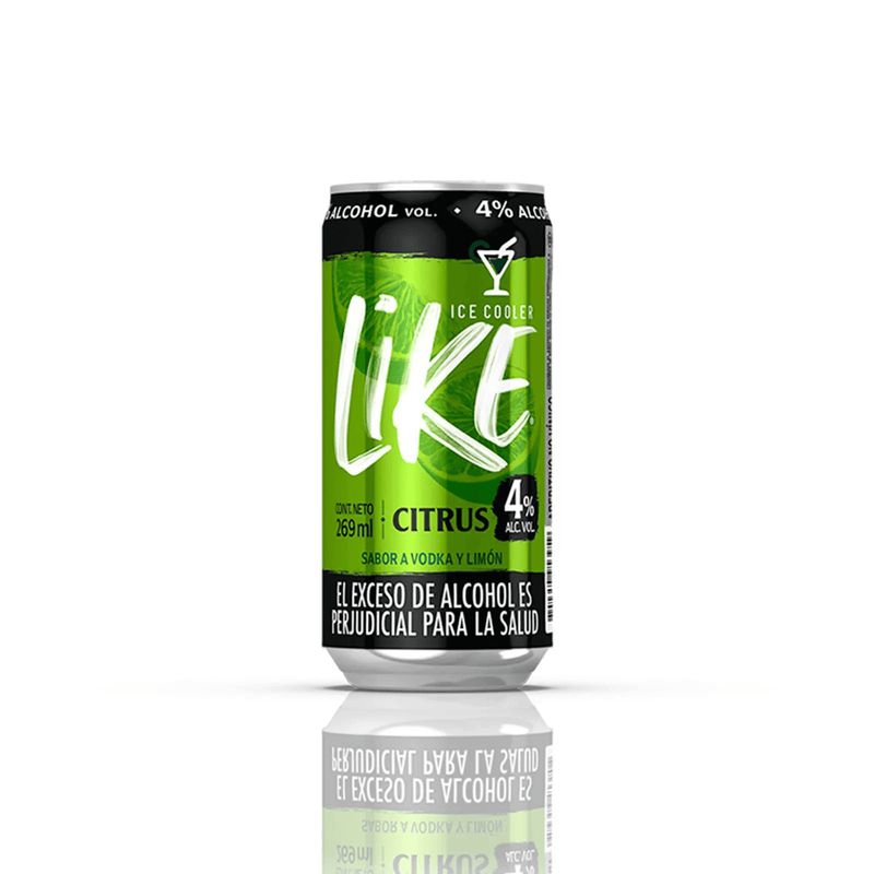 Aperitivo con licor LIKE ICE COOLER citrus vodka y limón  (269  ml) img #1