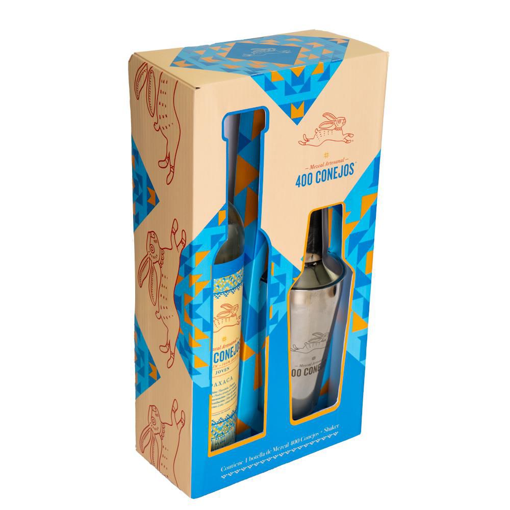 Mezcal 400 CONEJOS artesanal + 1 shaker regalo  (750  ml) img #2