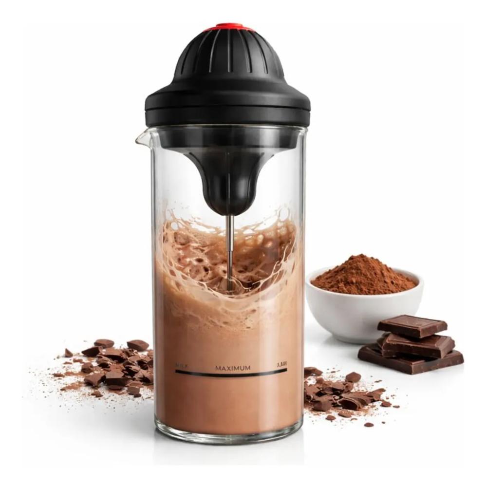 Vaso Espumador Leche 450Ml Espuma Vidrio Resistente Calor Vidrio Aa