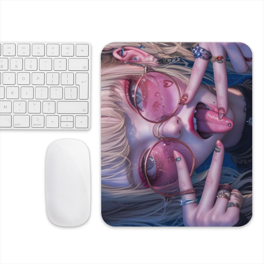 Pad Mouse Anime Girl Galsses Tongue Out Axtrax By Append img #3