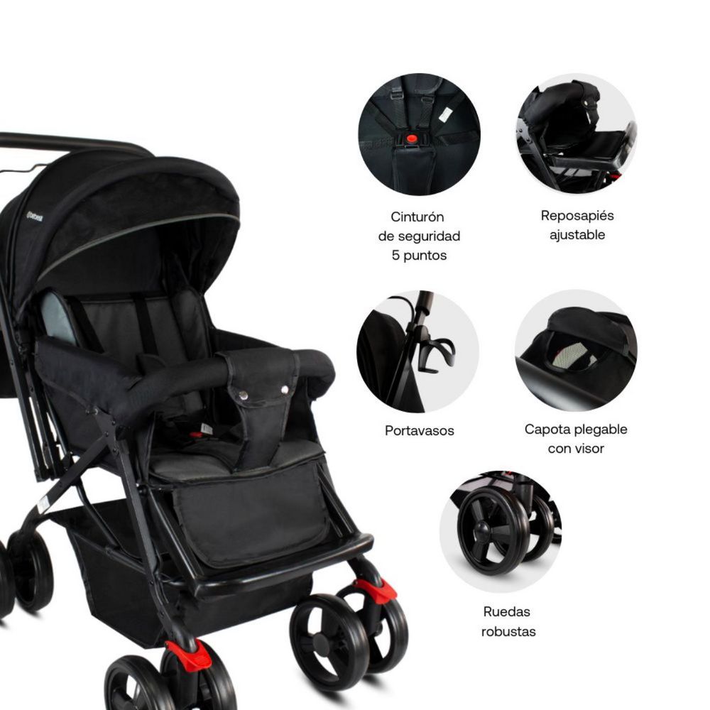 Coche De Bebe Tipo Moises manilar reversible Roma BEBESIT img #3