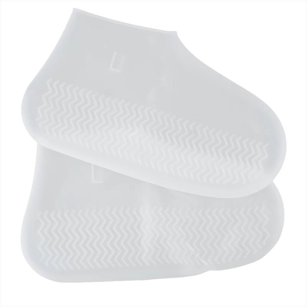 Protectores De Calzado Impermeables Botas De Silicona Antilluvia Talla L Blanco img #1