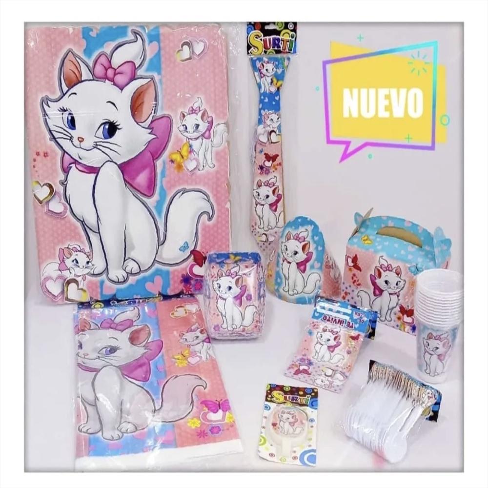 Kit Decoración Piñata Fiesta Infantil Gata Marie img #2